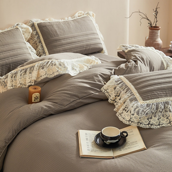 91家纺网 家纺一手货源 找家纺 予梦家纺 2025新款床盖 蔷薇-云雾灰