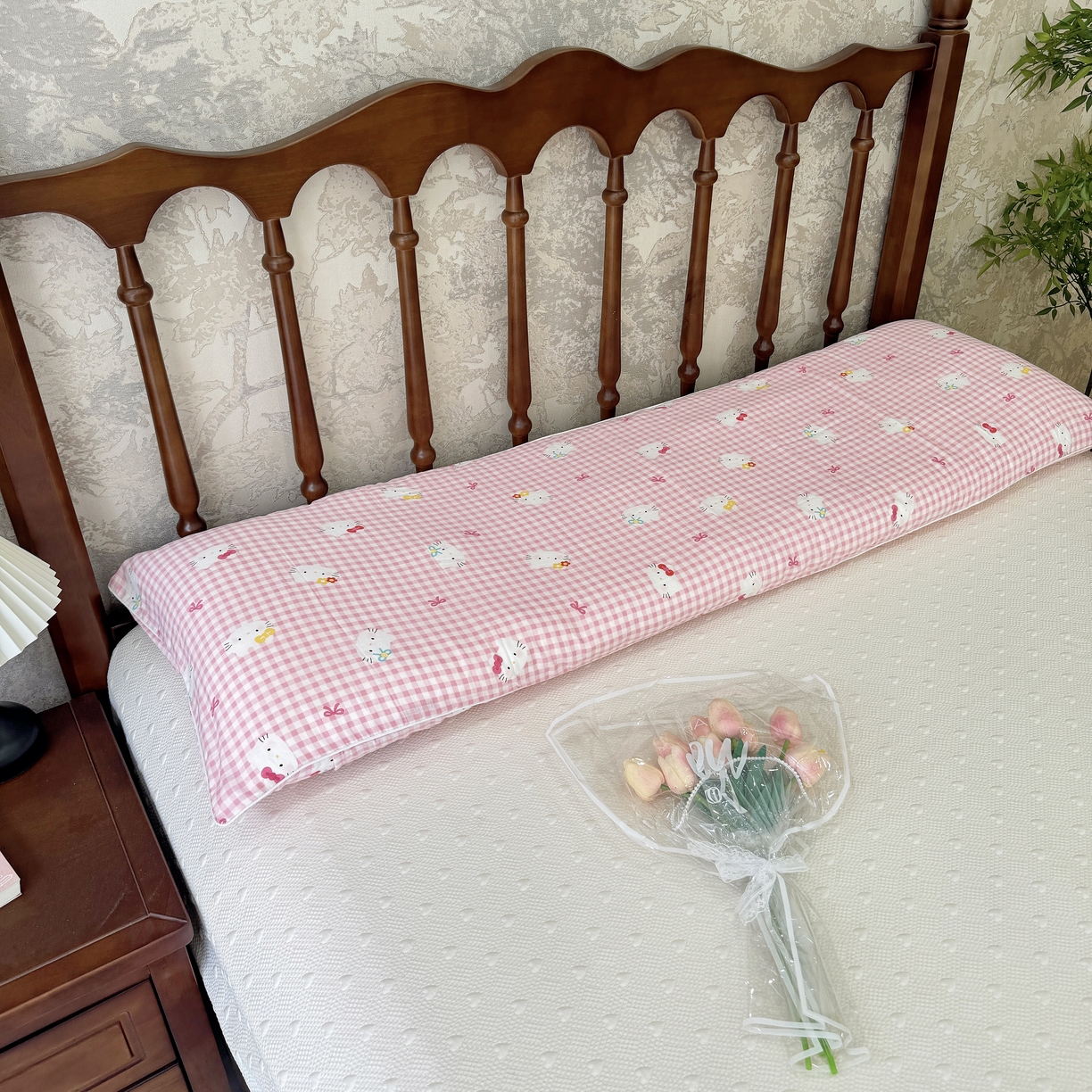 91家纺网 家纺一手货源 找家纺 （总）昕科 2025新款A类母婴级-全棉双层纱双人长枕套 （不含芯）