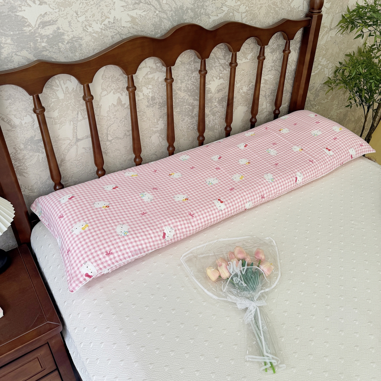 91家纺网 家纺一手货源 找家纺 （总）昕科 2025新款A类母婴级-全棉双层纱双人长枕套 （不含芯）