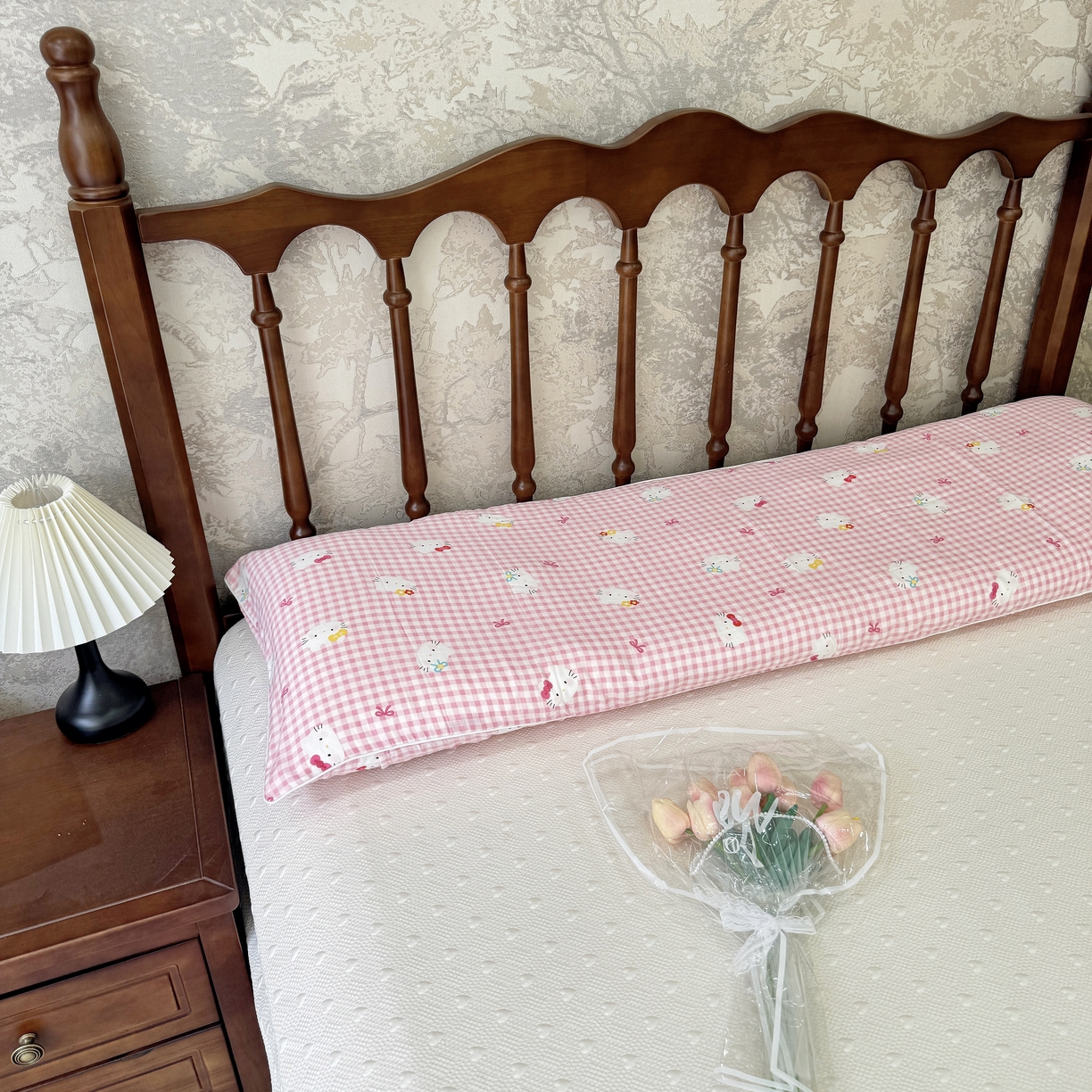 91家纺网 家纺一手货源 找家纺 （总）昕科 2025新款A类母婴级-全棉双层纱双人长枕套 （不含芯）