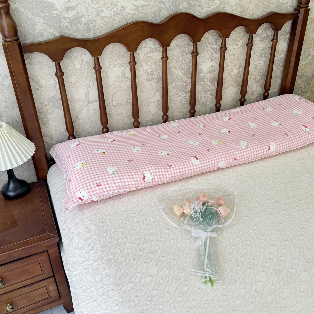 91家纺网 家纺一手货源 找家纺 （总）昕科 2025新款A类母婴级-全棉双层纱双人长枕套 （不含芯）