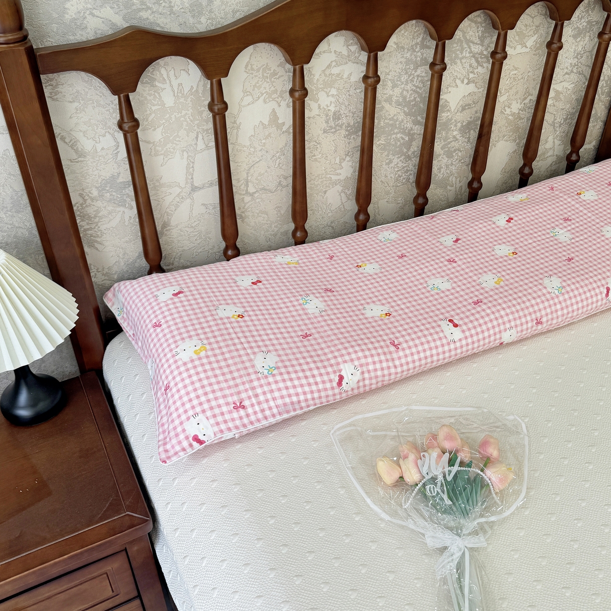 91家纺网 家纺一手货源 找家纺 （总）昕科 2025新款A类母婴级-全棉双层纱双人长枕套 （不含芯）