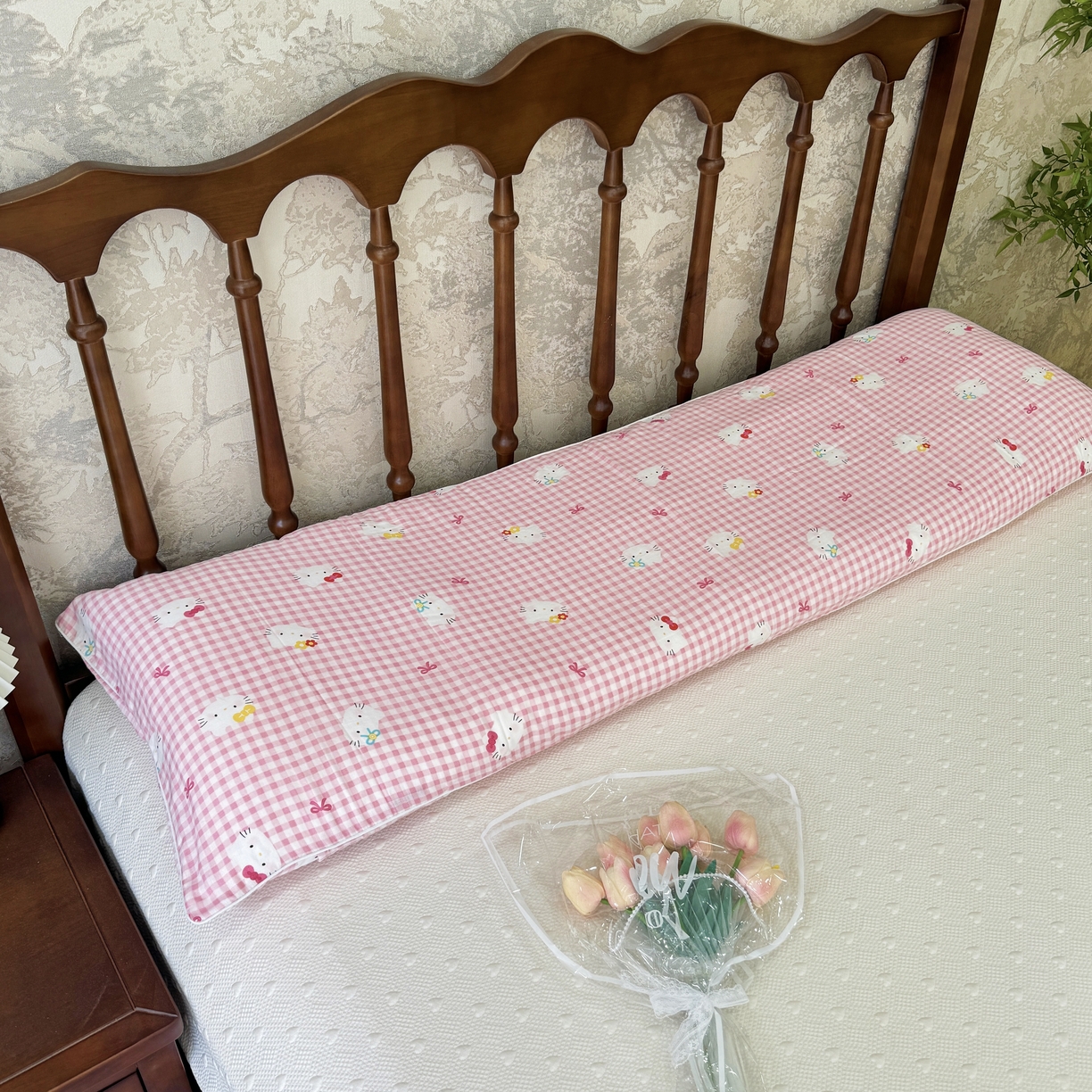 91家纺网 家纺一手货源 找家纺 （总）昕科 2025新款A类母婴级-全棉双层纱双人长枕套 （不含芯）