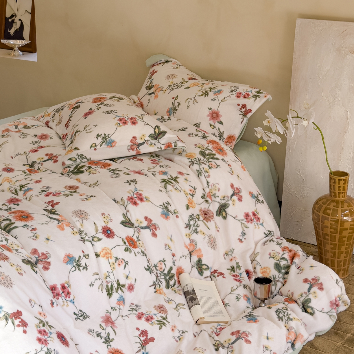 91家纺网 家纺一手货源 找家纺 （总）三味舒屋 2025新款奢暖数码印花牛奶绒四件套-场景图