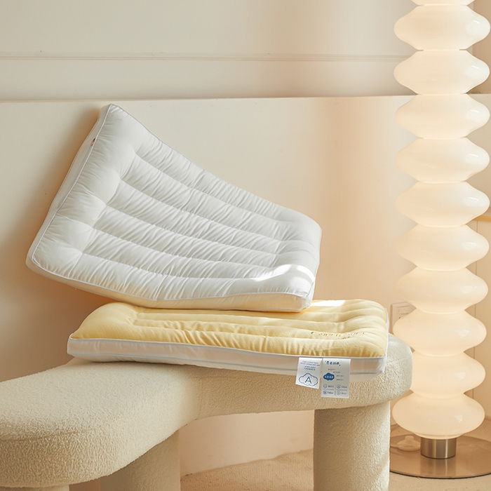 91家纺网 家纺一手货源 找家纺 皇冠之家枕芯 2025新款云柔绒感枕头枕芯 黄色