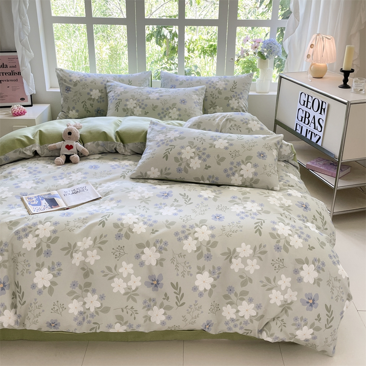 91家纺网 家纺一手货源 找家纺 本制 2025秋冬新款全棉混纺磨毛印花四件套 春熙-逍遥游