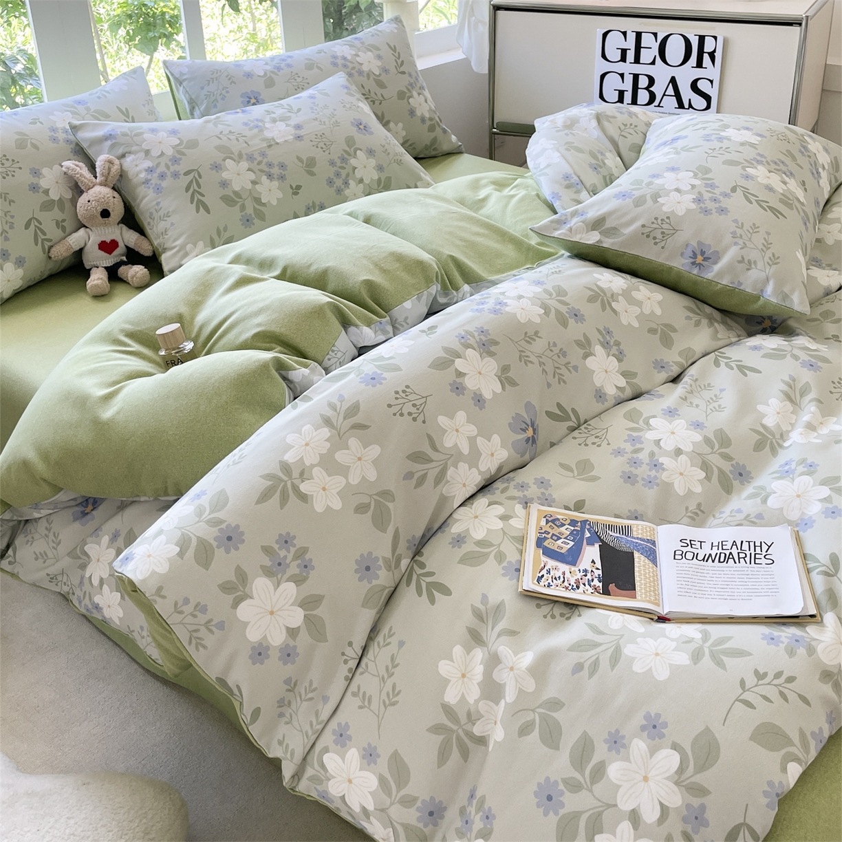 91家纺网 家纺一手货源 找家纺 本制 2025秋冬新款全棉混纺磨毛印花四件套 春熙-逍遥游