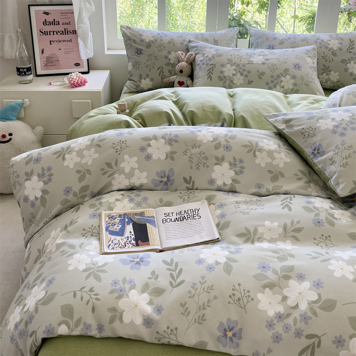 91家纺网 家纺一手货源 找家纺 本制 2025秋冬新款全棉混纺磨毛印花四件套 春熙-逍遥游