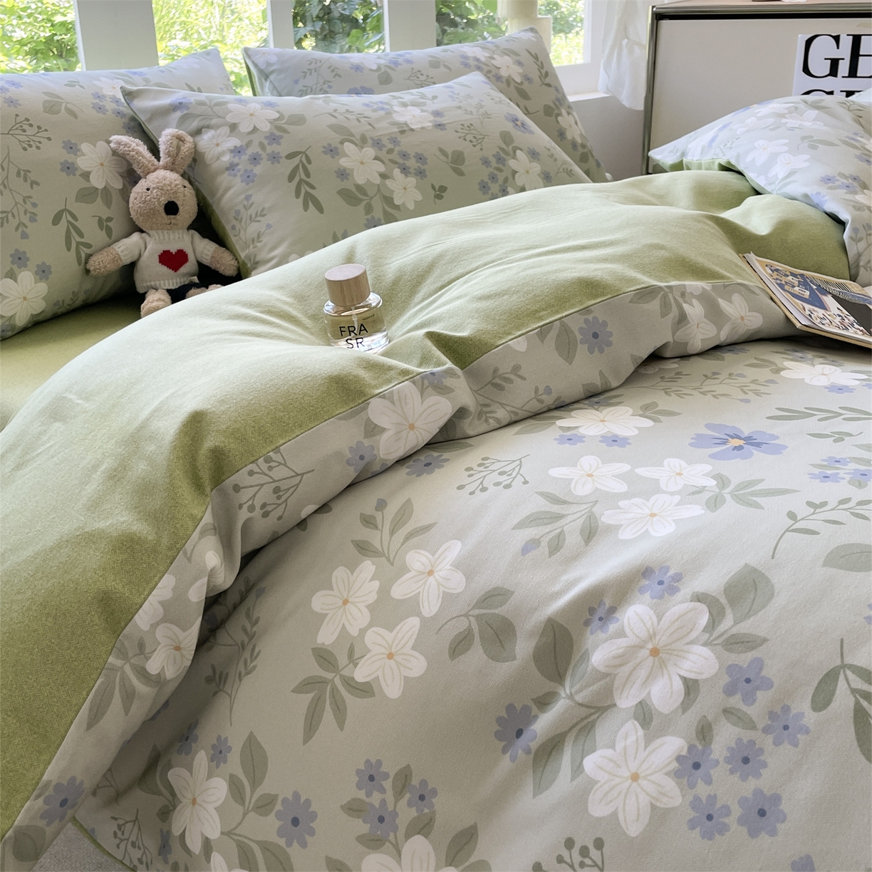 91家纺网 家纺一手货源 找家纺 本制 2025秋冬新款全棉混纺磨毛印花四件套 春熙-逍遥游