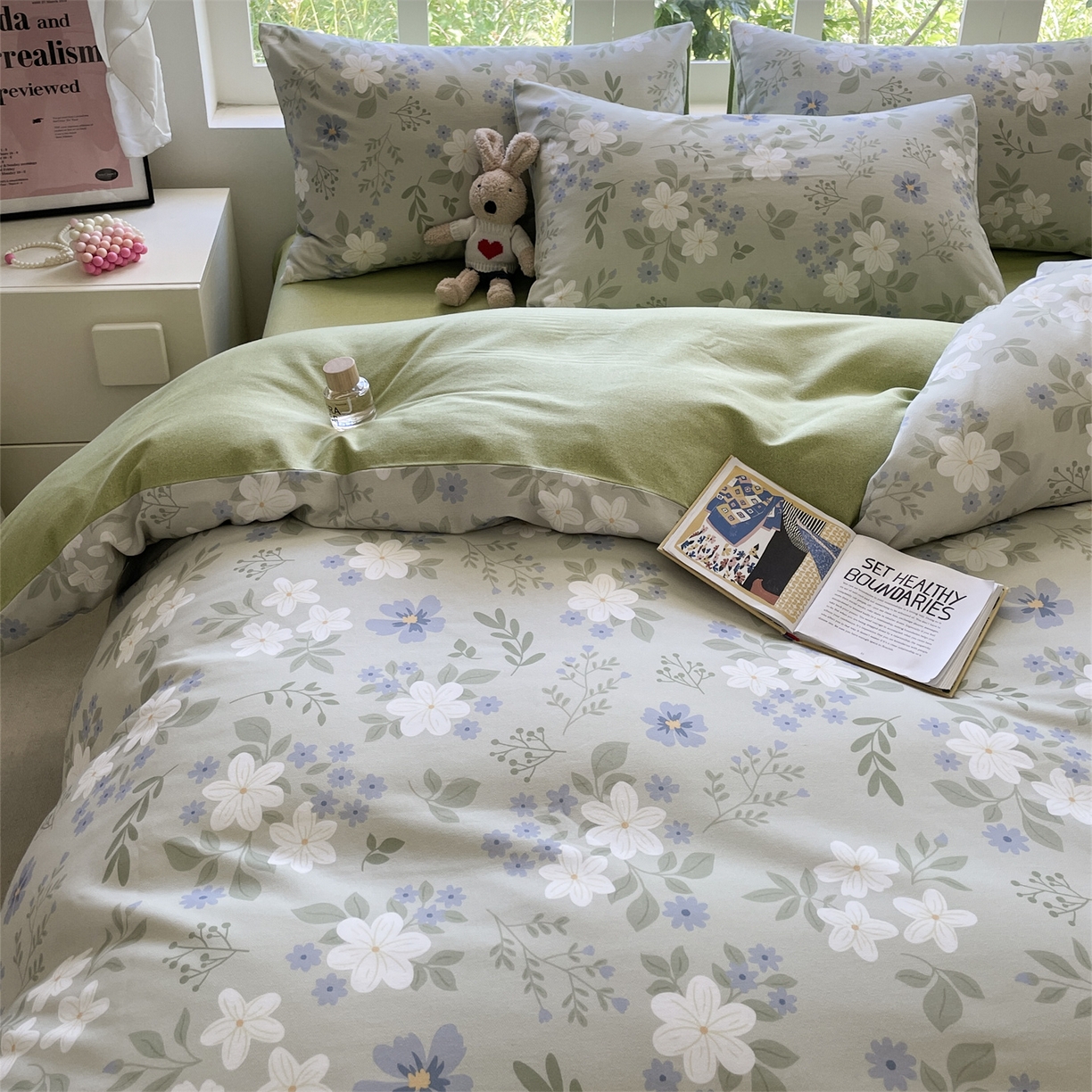 91家纺网 家纺一手货源 找家纺 本制 2025秋冬新款全棉混纺磨毛印花四件套 春熙-逍遥游