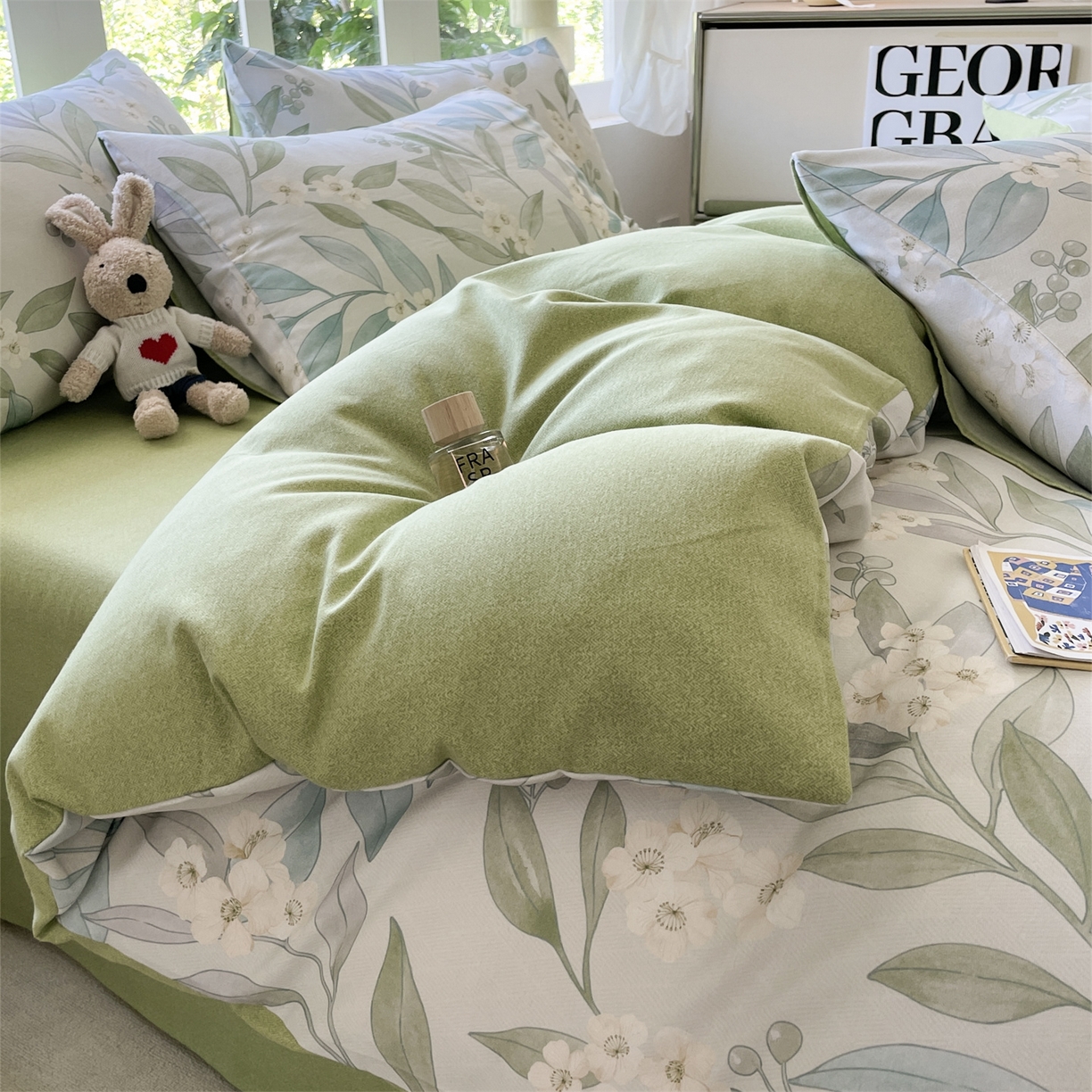 91家纺网 家纺一手货源 找家纺 本制 2025秋冬新款全棉混纺磨毛印花四件套 绿野仙踪-逍遥游