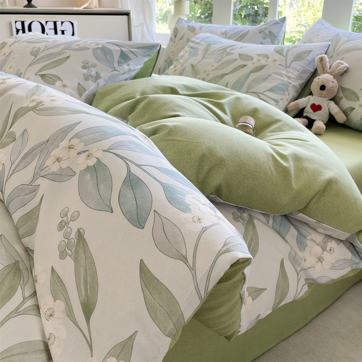 91家纺网 家纺一手货源 找家纺 本制 2025秋冬新款全棉混纺磨毛印花四件套 绿野仙踪-逍遥游