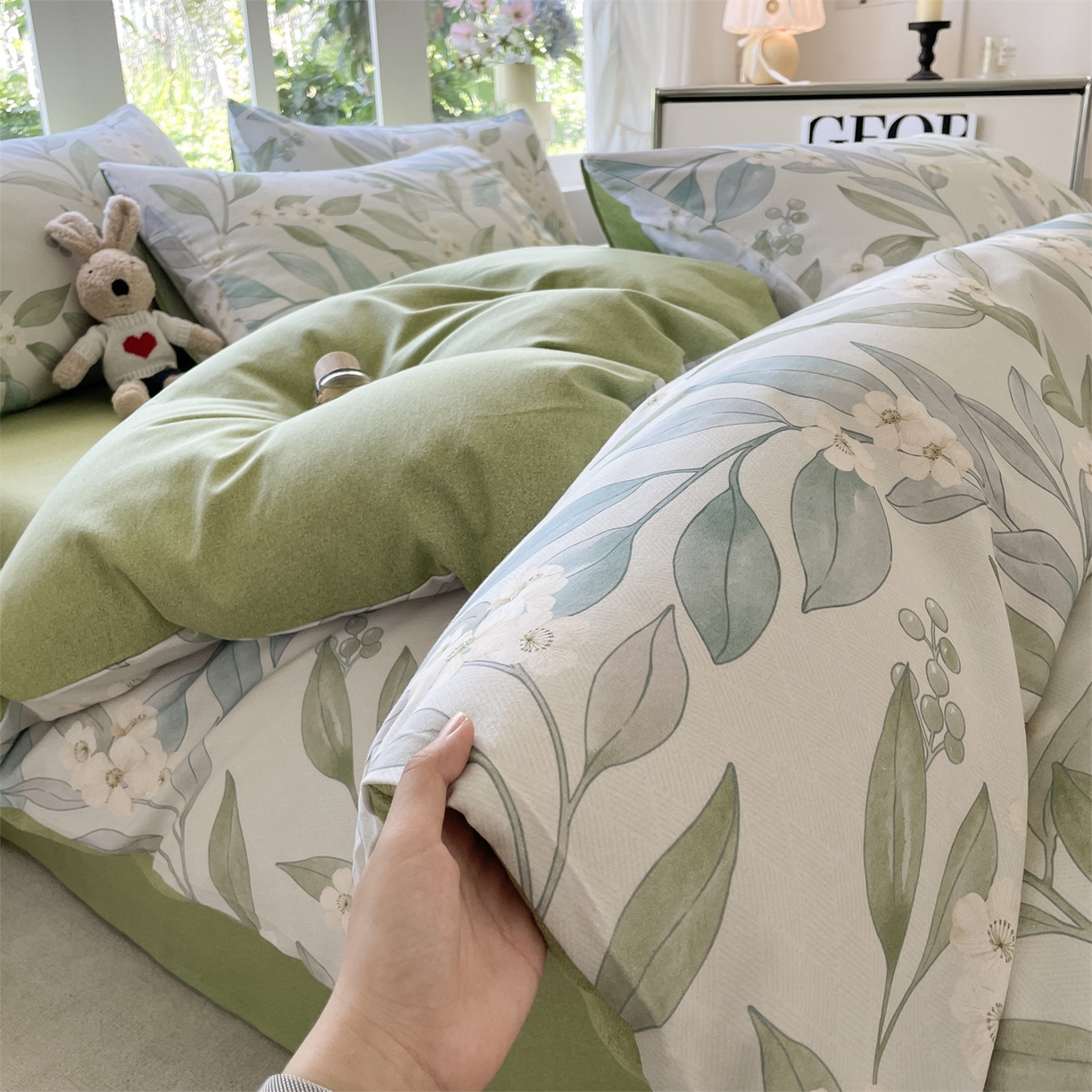 91家纺网 家纺一手货源 找家纺 本制 2025秋冬新款全棉混纺磨毛印花四件套 绿野仙踪-逍遥游