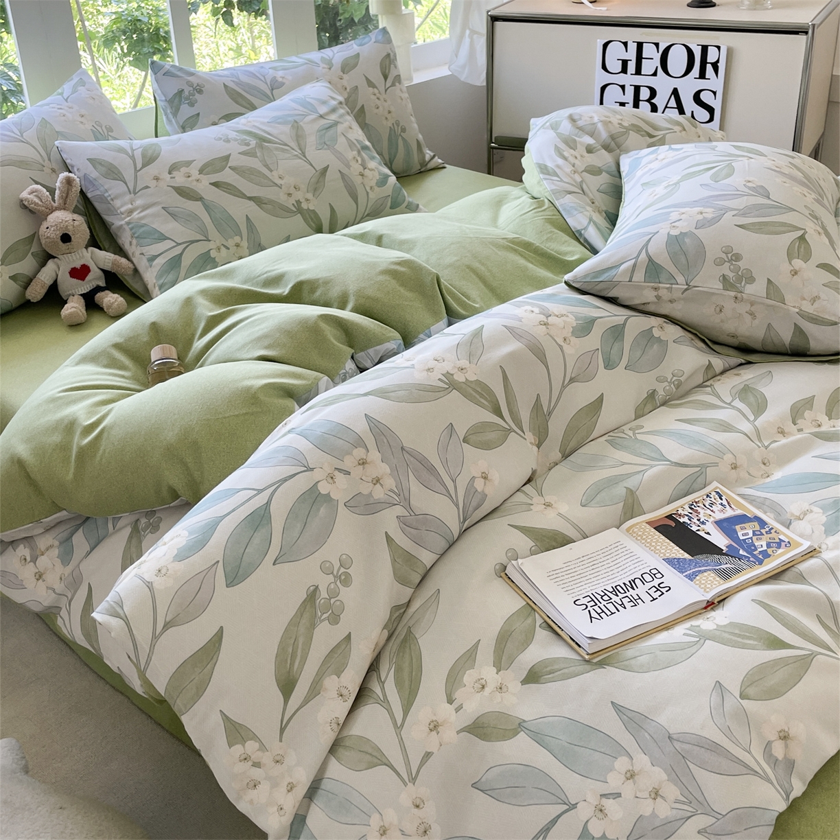 91家纺网 家纺一手货源 找家纺 本制 2025秋冬新款全棉混纺磨毛印花四件套 绿野仙踪-逍遥游