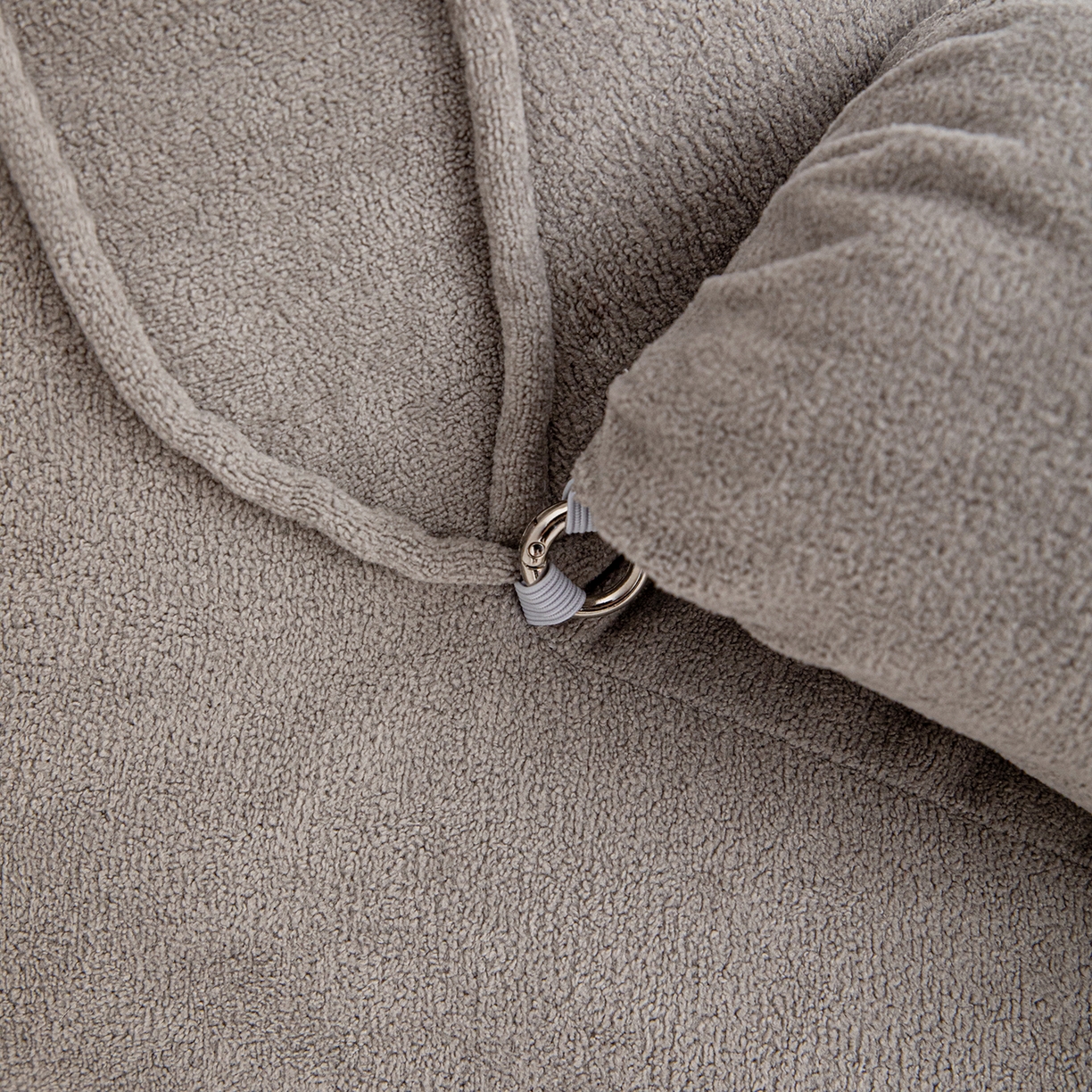 91家纺网 家纺一手货源 找家纺 沐沐家纺 2026新款小羊绒蝴蝶结护腰靠背 灰色