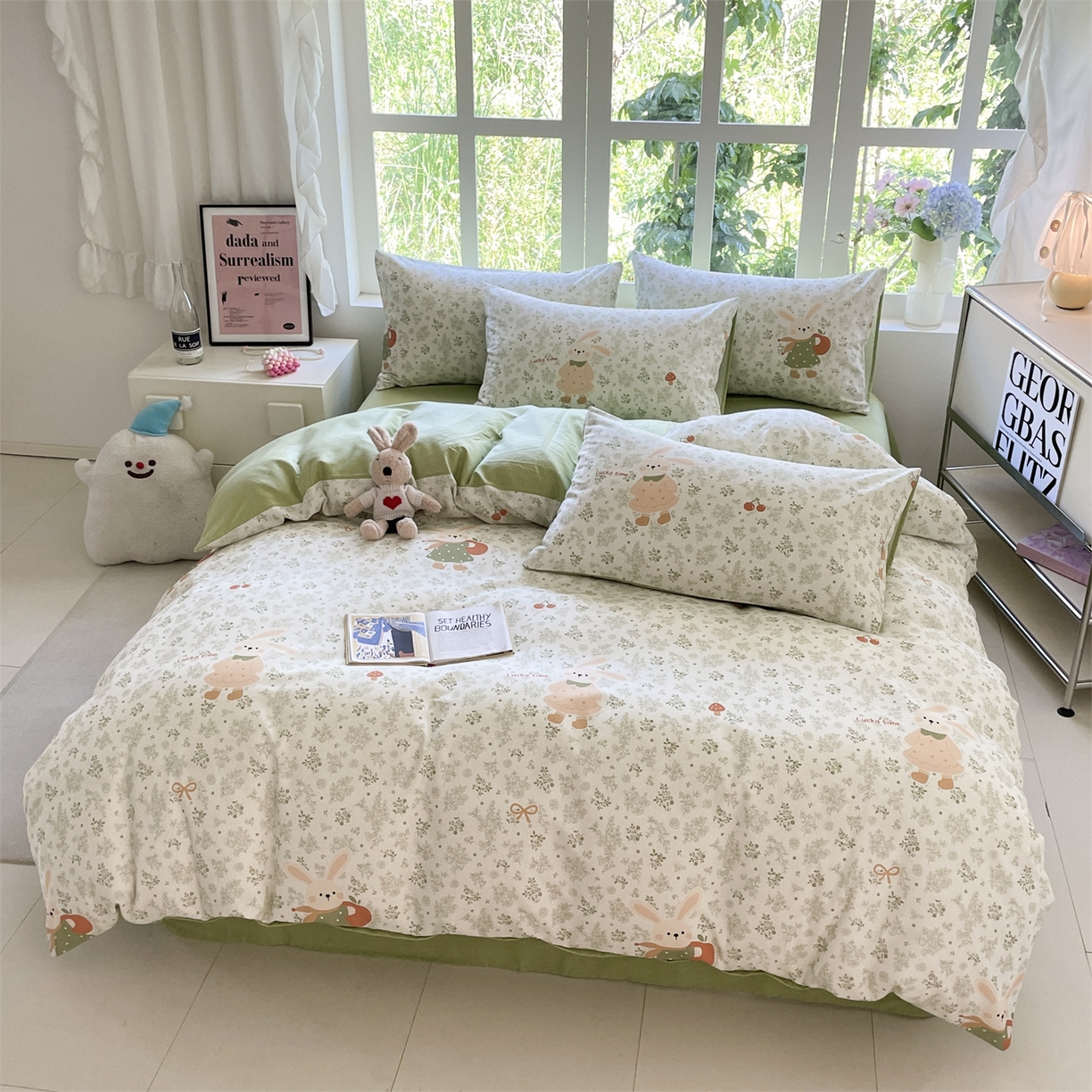 91家纺网 家纺一手货源 找家纺 本制 2025秋冬新款全棉混纺磨毛印花四件套 秋意-逍遥游