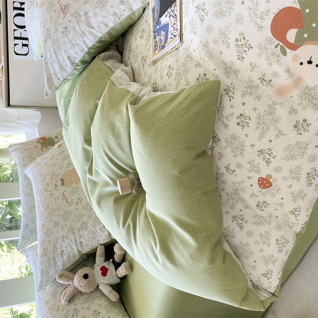 91家纺网 家纺一手货源 找家纺 本制 2025秋冬新款全棉混纺磨毛印花四件套 秋意-逍遥游