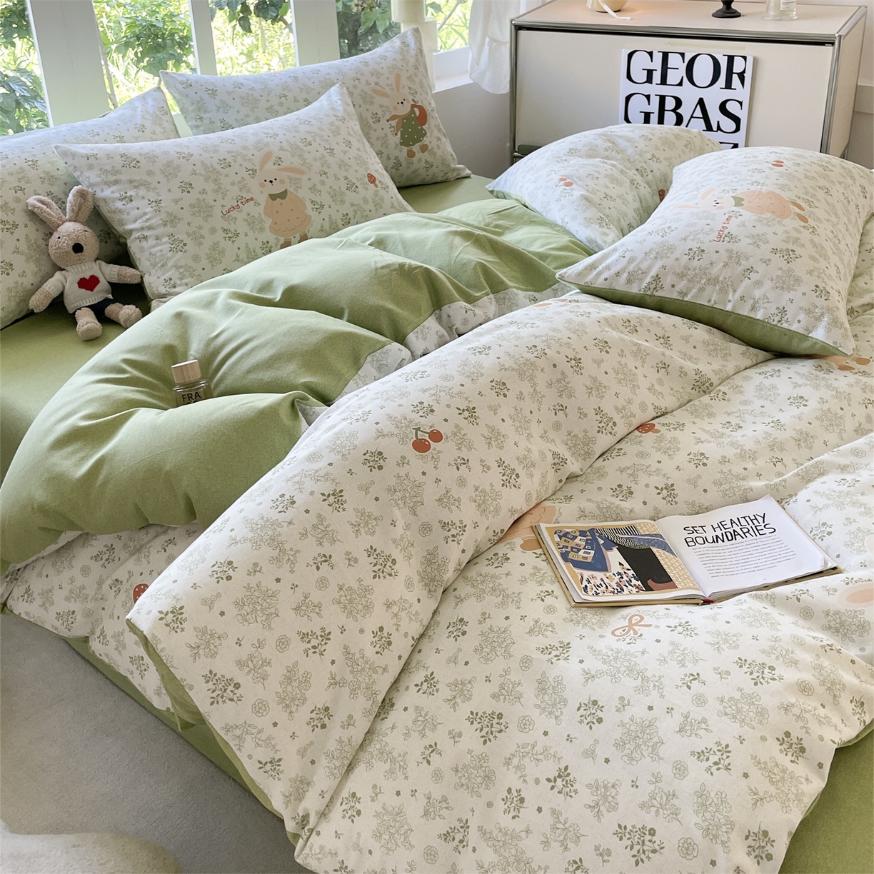 91家纺网 家纺一手货源 找家纺 本制 2025秋冬新款全棉混纺磨毛印花四件套 秋意-逍遥游