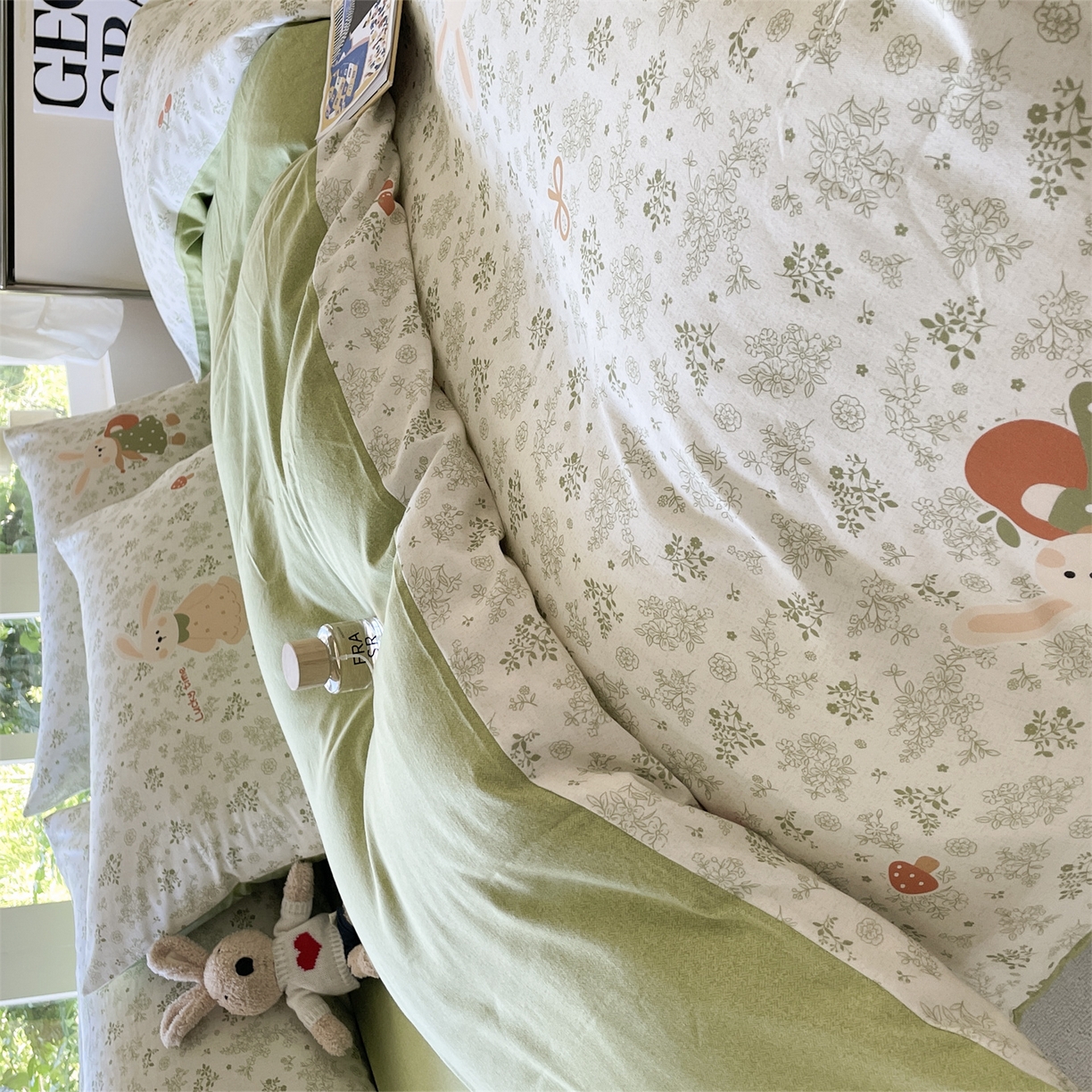 91家纺网 家纺一手货源 找家纺 本制 2025秋冬新款全棉混纺磨毛印花四件套 秋意-逍遥游