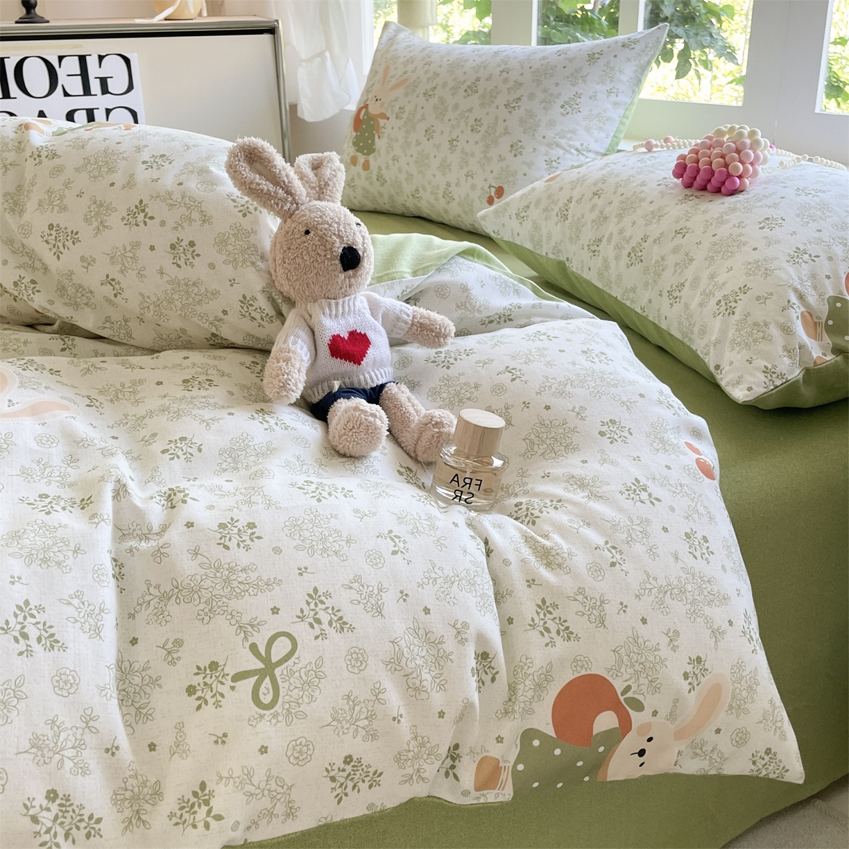 91家纺网 家纺一手货源 找家纺 本制 2025秋冬新款全棉混纺磨毛印花四件套 秋意-逍遥游