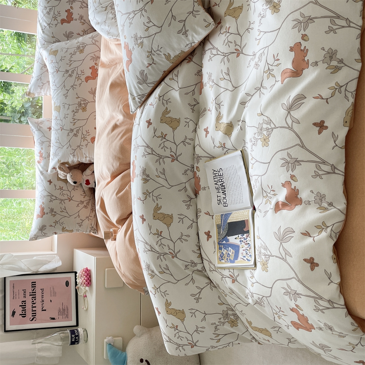 91家纺网 家纺一手货源 找家纺 本制 2025秋冬新款全棉混纺磨毛印花四件套 织秋-蜜橙