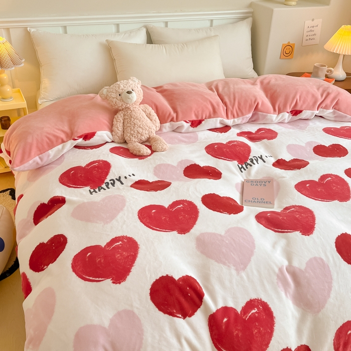 91家纺网 家纺一手货源 找家纺 金盛纺 2025新款高克重牛奶绒印花系列四件套(可定制) 海洋之心