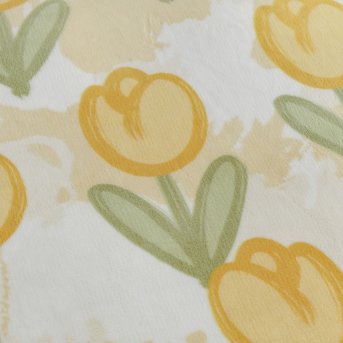 91家纺网 家纺一手货源 找家纺 金盛纺 2025新款高克重牛奶绒印花系列四件套(可定制) 郁金香