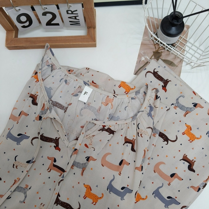 91家纺网 家纺一手货源 找家纺 妍景家居生活馆 2025新款亲肤舒适绵绸套装 发圈小狗