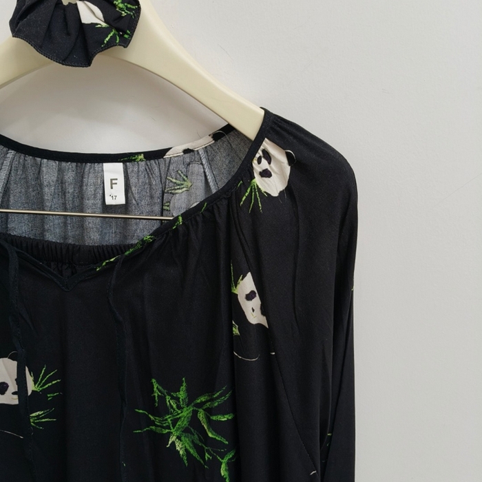 91家纺网 家纺一手货源 找家纺 妍景家居生活馆 2025新款亲肤舒适绵绸套装 黑底熊猫