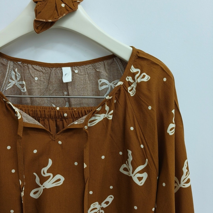 91家纺网 家纺一手货源 找家纺 妍景家居生活馆 2025新款亲肤舒适绵绸套装 蝴蝶结咖