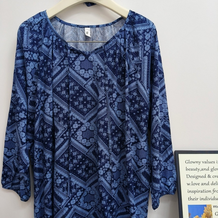 91家纺网 家纺一手货源 找家纺 妍景家居生活馆 2025新款亲肤舒适绵绸套装 蓝图形