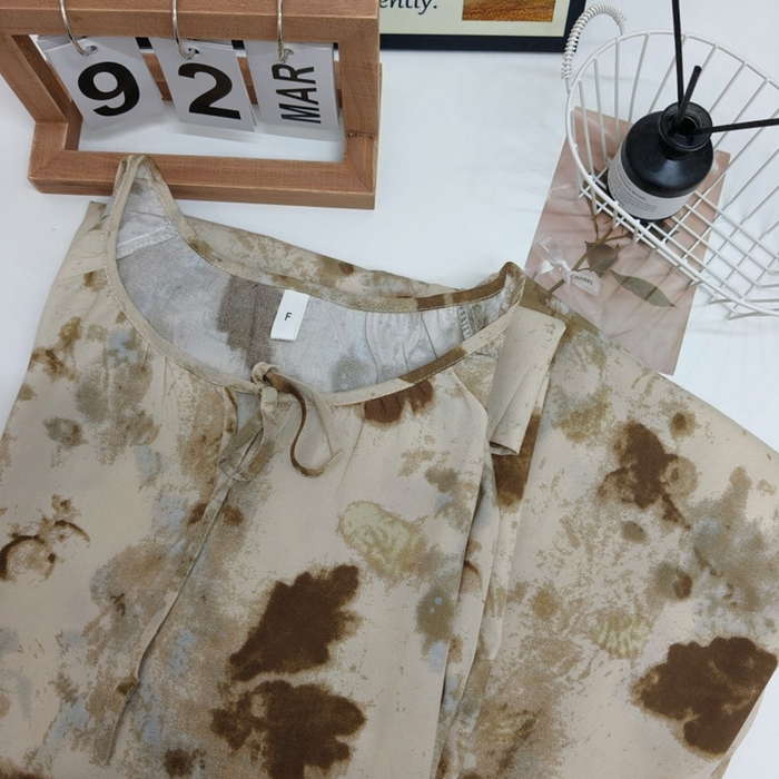 91家纺网 家纺一手货源 找家纺 妍景家居生活馆 2025新款亲肤舒适绵绸套装 水墨棕