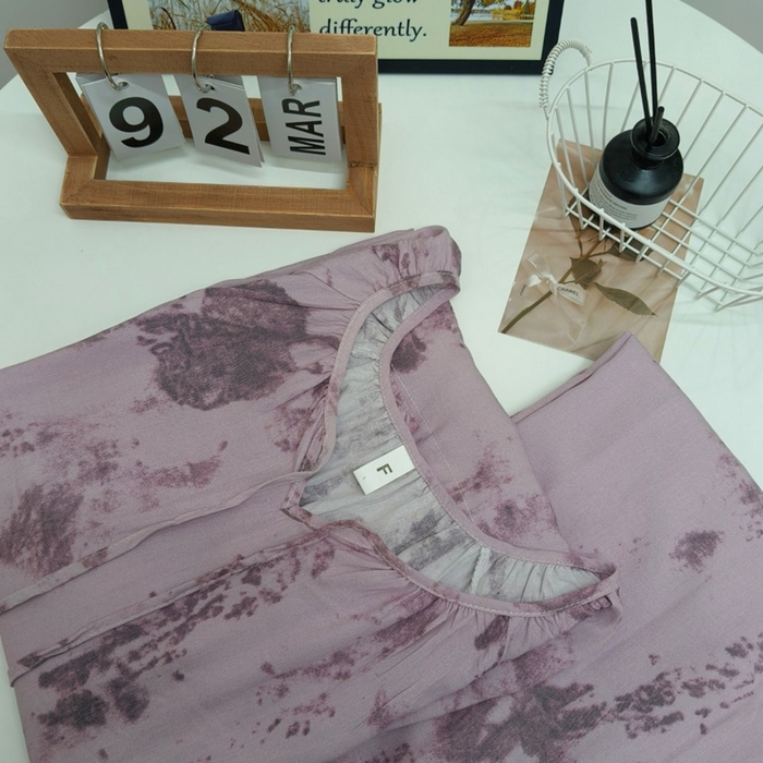 91家纺网 家纺一手货源 找家纺 妍景家居生活馆 2025新款亲肤舒适绵绸套装 云山紫