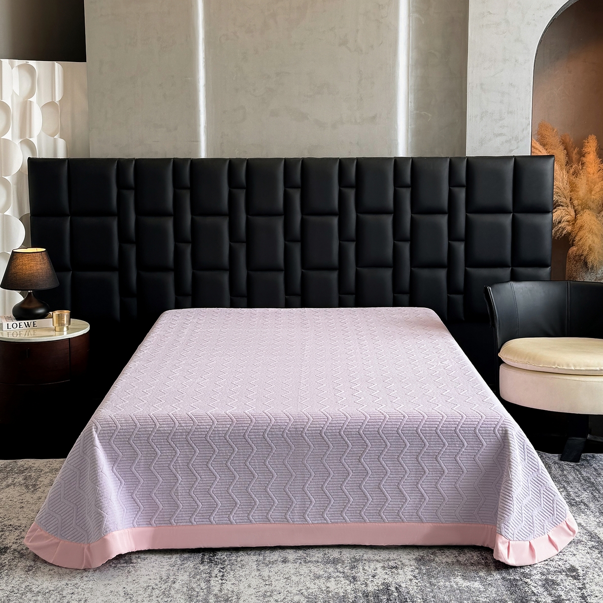 91家纺网 家纺一手货源 找家纺 新方向 2025新款240克全消光A类数码印花牛奶绒四件套床盖款-情怀 情怀-魅紫