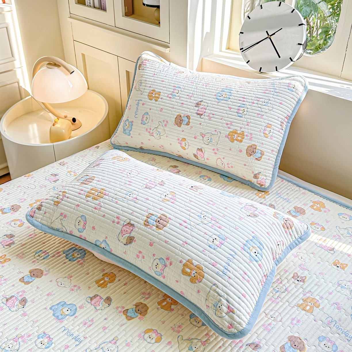 91家纺网 家纺一手货源 找家纺 橘夏家纺 2025新款A全棉B宝宝绒版双面多功能夹棉加厚床盖炕盖三件套学生婴儿床垫盖毯褥子四季通用（含买家秀） 狗狗家族