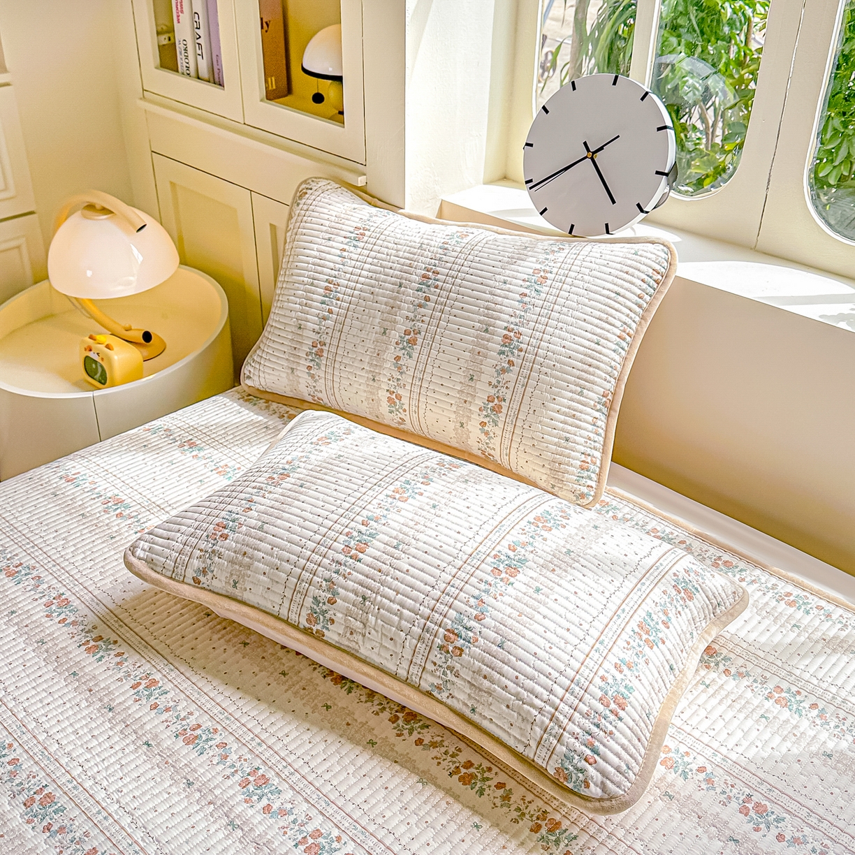 91家纺网 家纺一手货源 找家纺 橘夏家纺 2025新款A全棉B宝宝绒版双面多功能夹棉加厚床盖炕盖三件套学生婴儿床垫盖毯褥子四季通用（含买家秀） 秋日玫瑰