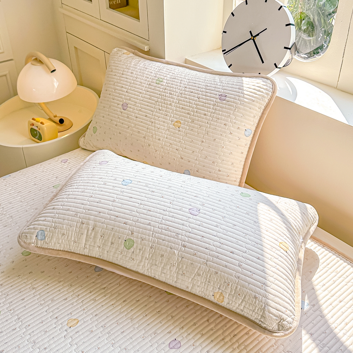 91家纺网 家纺一手货源 找家纺 橘夏家纺 2025新款A全棉B宝宝绒版双面多功能夹棉加厚床盖炕盖三件套学生婴儿床垫盖毯褥子四季通用（含买家秀） 甜甜南瓜