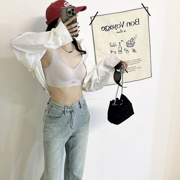 妍景家居生活馆 2025新款亲肤舒适暖肌提拉软支撑背心 肉桂粉