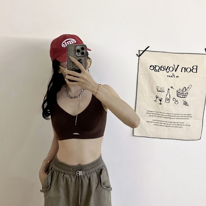 91家纺网 家纺一手货源 找家纺 妍景家居生活馆 2025新款亲肤舒适暖肌提拉软支撑背心 可可棕