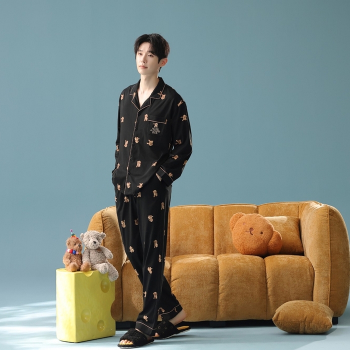 91家纺网 家纺一手货源 找家纺 （总）妍景家居生活馆 2025新款亲肤舒适新疆棉 满印泰迪狗套装