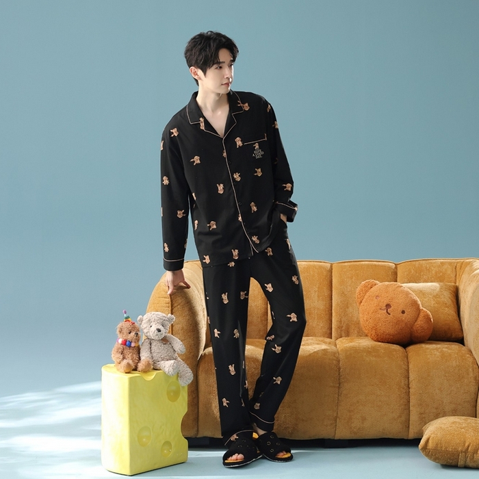 91家纺网 家纺一手货源 找家纺 （总）妍景家居生活馆 2025新款亲肤舒适新疆棉 满印泰迪狗套装