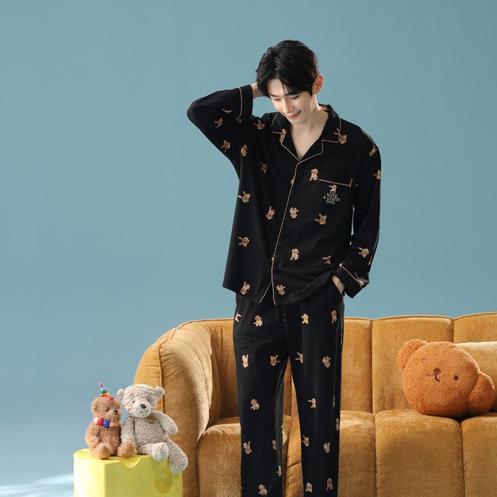 91家纺网 家纺一手货源 找家纺 （总）妍景家居生活馆 2025新款亲肤舒适新疆棉 满印泰迪狗套装