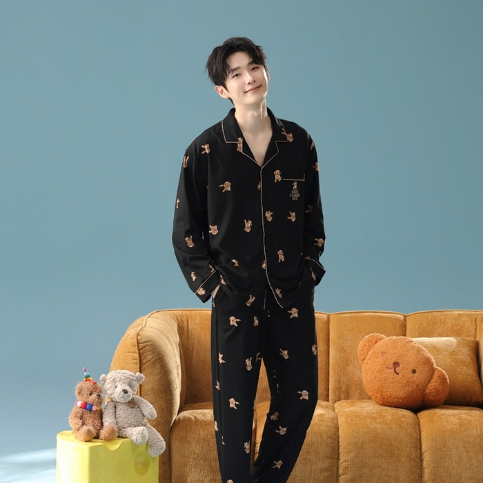 91家纺网 家纺一手货源 找家纺 （总）妍景家居生活馆 2025新款亲肤舒适新疆棉 满印泰迪狗套装