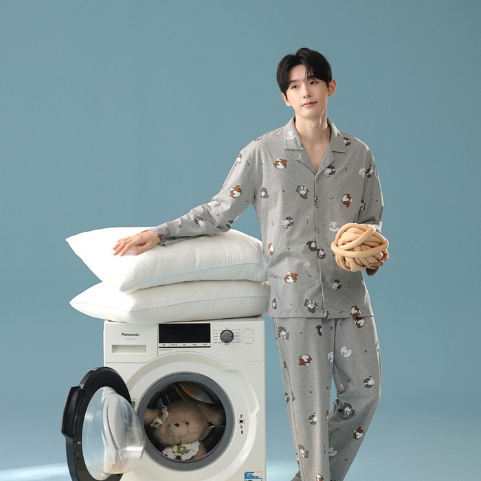 91家纺网 家纺一手货源 找家纺 （总）妍景家居生活馆 2025新款亲肤舒适新疆棉 情侣款彩色哈哈狗套装