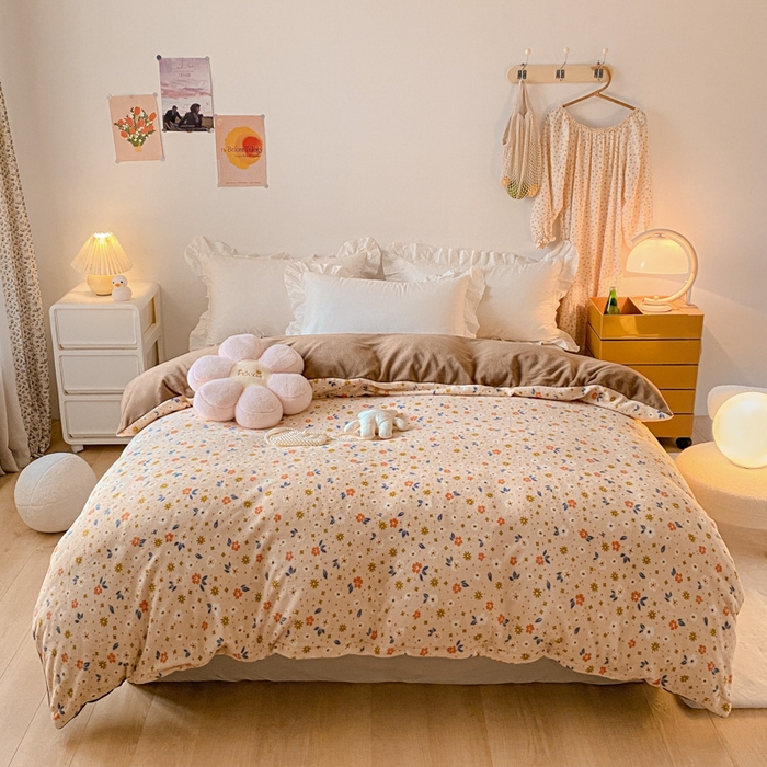 91家纺网 家纺一手货源 找家纺 （总）金盛纺 2025新款高克重牛奶绒印花系列单被套(可定制)