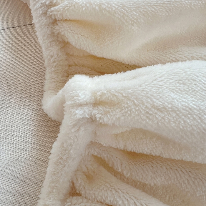 91家纺网 家纺一手货源 找家纺 梦舒羽 2025新款兔毛绒水晶绒床垫保护套牛奶绒床垫套单品床笠单件床笠 兔毛绒泡泡-晨曦白