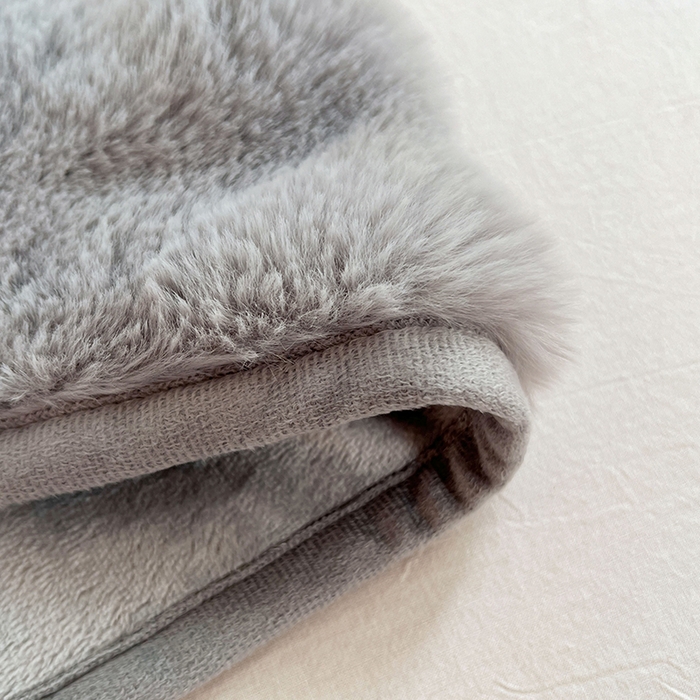 91家纺网 家纺一手货源 找家纺 梦舒羽 2025新款兔毛绒水晶绒床垫保护套牛奶绒床垫套单品床笠单件床笠 兔毛绒泡泡-烟雨灰