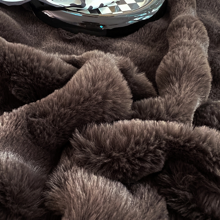 91家纺网 家纺一手货源 找家纺 梦舒羽 2025新款兔毛绒水晶绒床垫保护套牛奶绒床垫套单品床笠单件床笠 兔毛绒泡泡-咖啡色