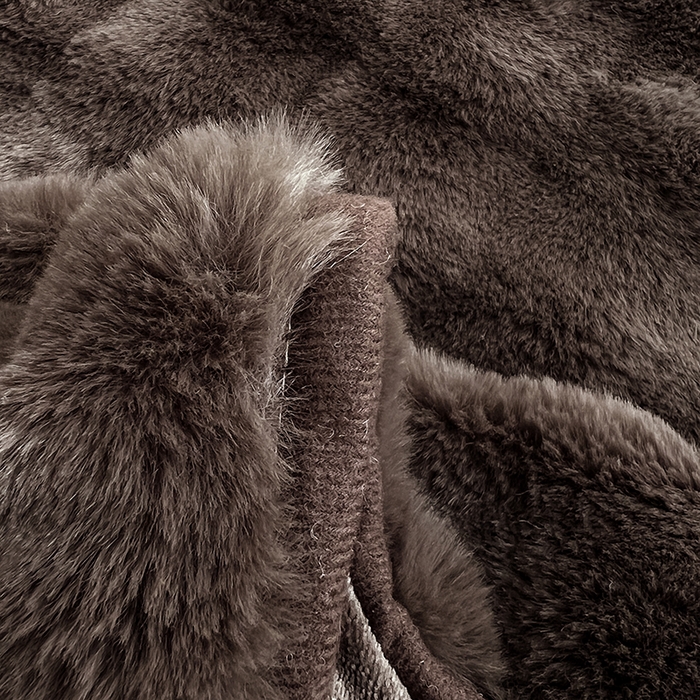 91家纺网 家纺一手货源 找家纺 梦舒羽 2025新款兔毛绒水晶绒床垫保护罩牛奶绒床垫床单罩单件床裙单品床裙 兔毛绒泡泡-咖啡色