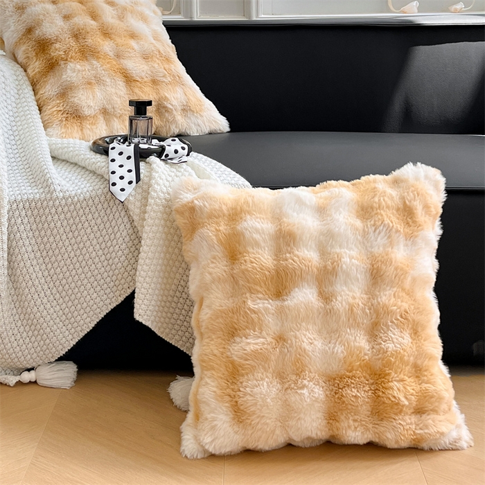 91家纺网 家纺一手货源 找家纺 （总）梦舒羽 2025新款兔毛绒抱枕套单人牛奶绒枕芯套雪花绒宿舍枕头套